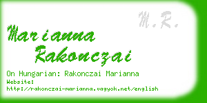 marianna rakonczai business card